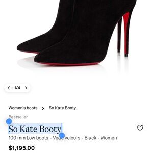 Christian Louboutin So Kate Booty Black Women's Boots